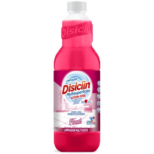 DISICLIN SUELOS FLORAL LIMPIADOR 1 LITRO C/12 FREGASUELOS Y LIMPIADORES LIQ.